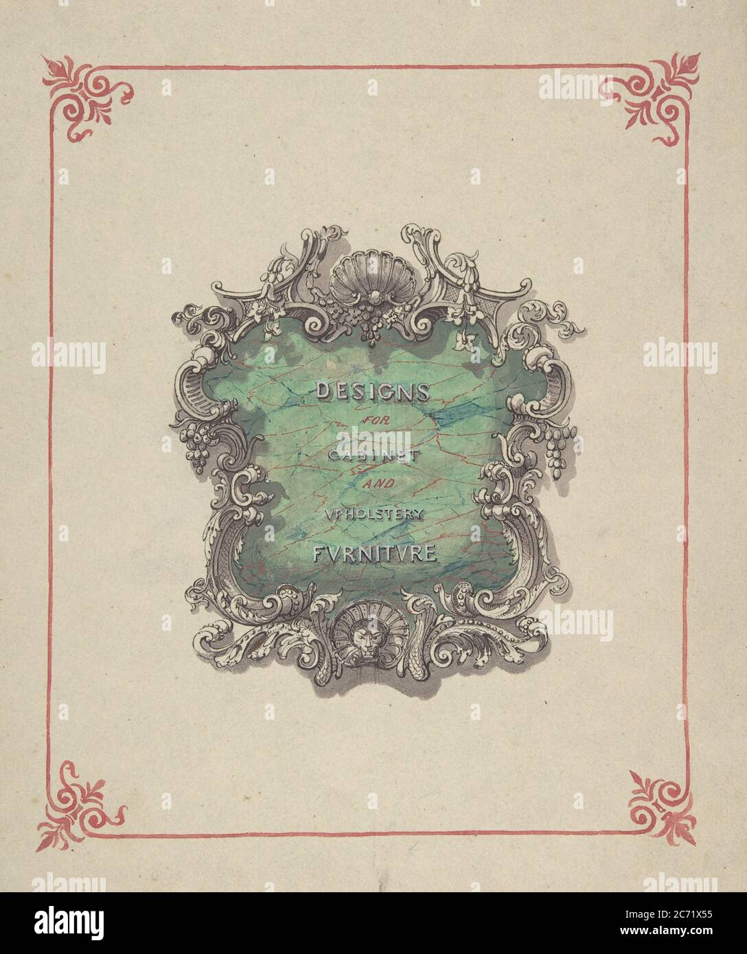 Title Page Design Designs for and Upholstery Furniture, 1830