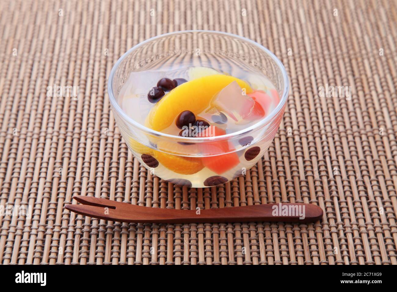 Fruits Mitsumame Japanese Dessert Isolated On Table Stock Photo Alamy