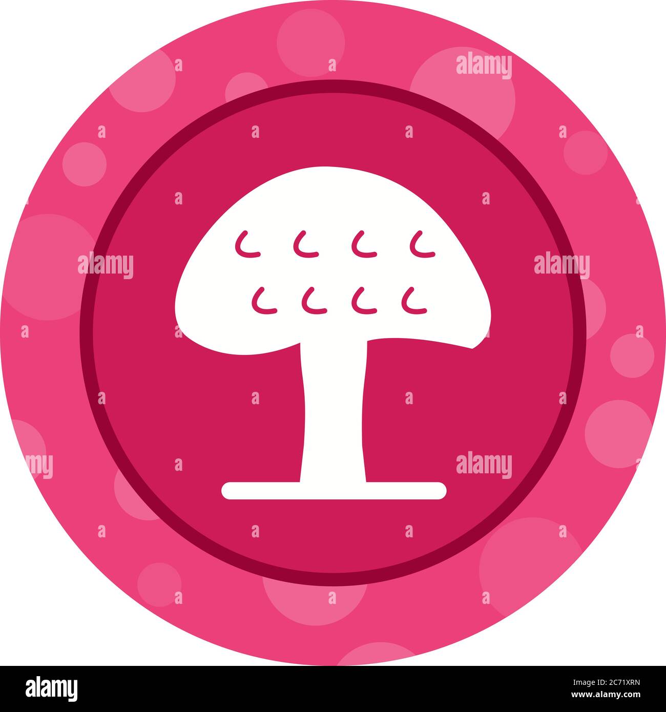 Unique Mushroom Vector Glyph Icon Stock Vector