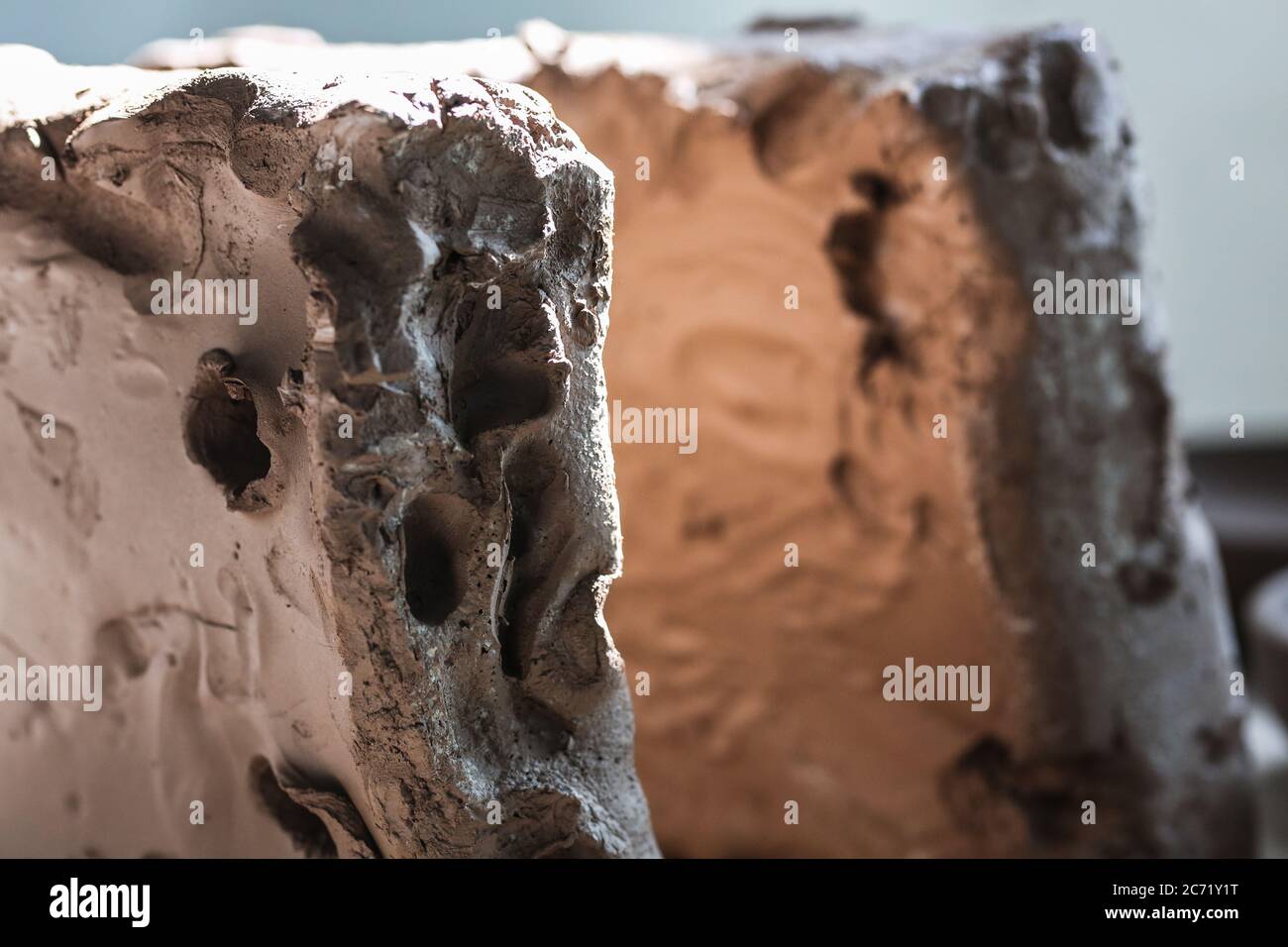 white clay moulding and pottery, close up, preparing Stock Photo Alamy
