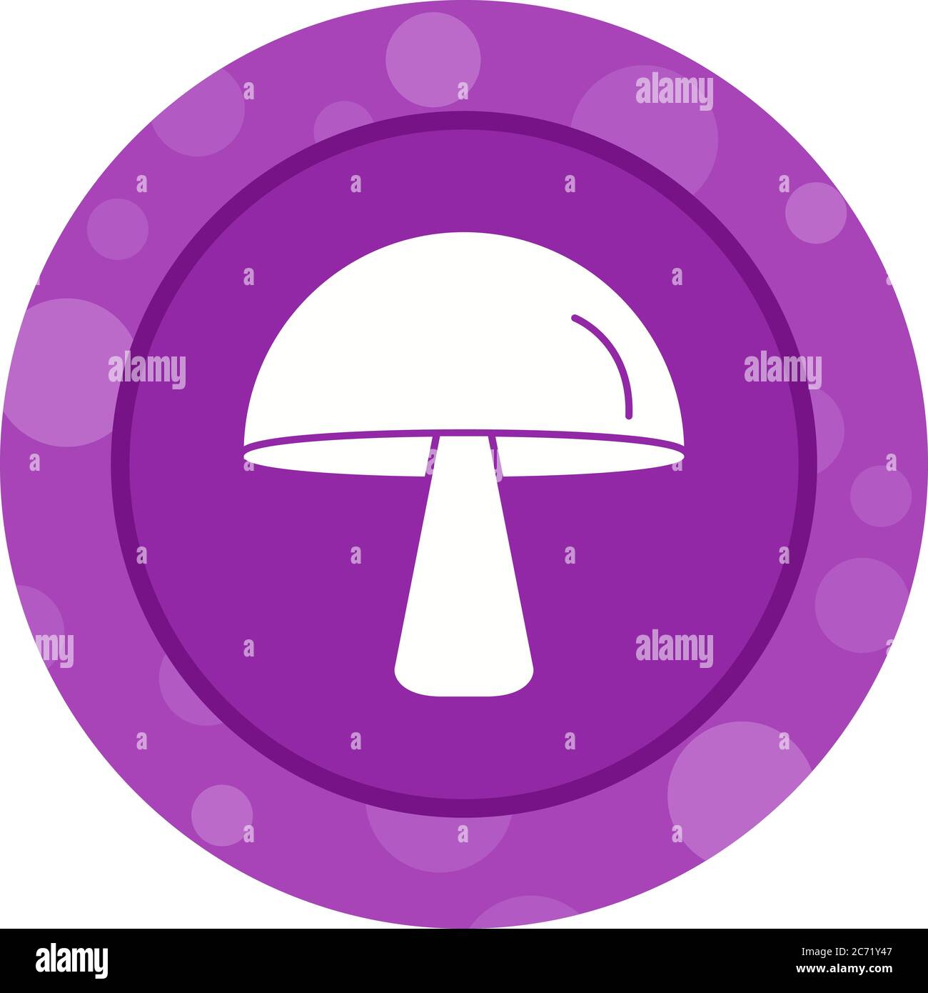 Unique Mushroom Vector Glyph Icon Stock Vector