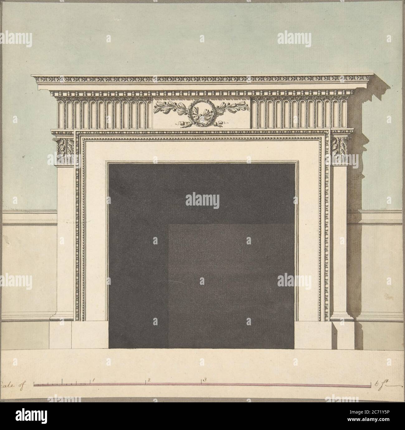 Design for a Chimneypiece, late 18th-early 19th century Stock Photo - Alamy