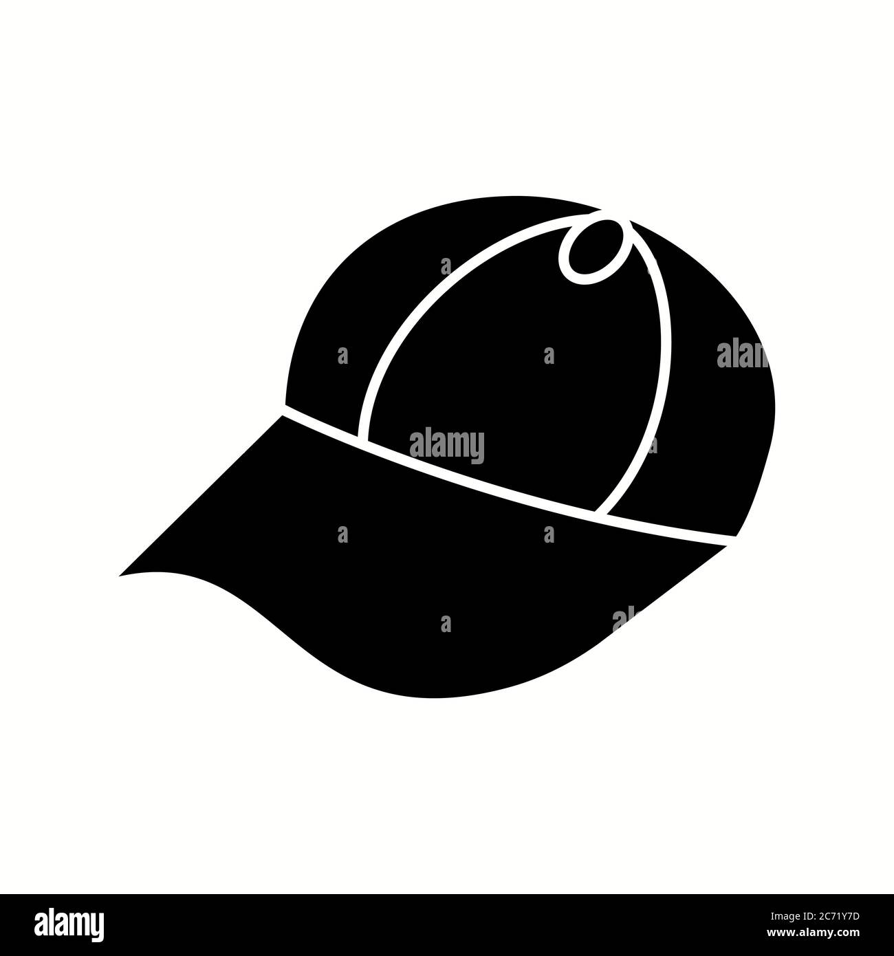 Unique Summer Cap Vector Glyph Icon Stock Vector