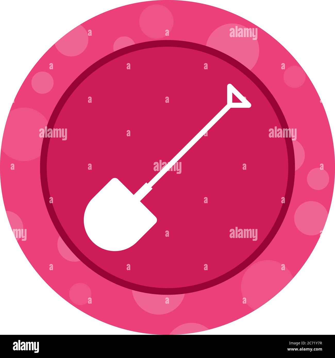 Unique Shovel Vector Glyph Icon Stock Vector