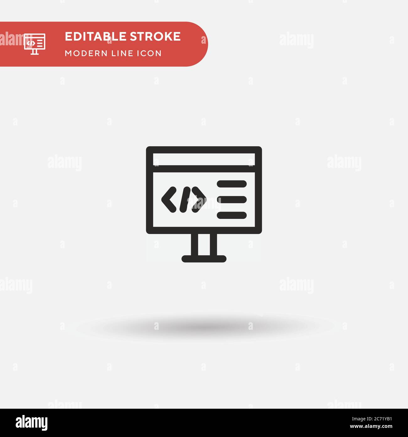 Code Simple vector icon. Illustration symbol design template for web mobile UI element. Perfect color modern pictogram on editable stroke. Code icons Stock Vector