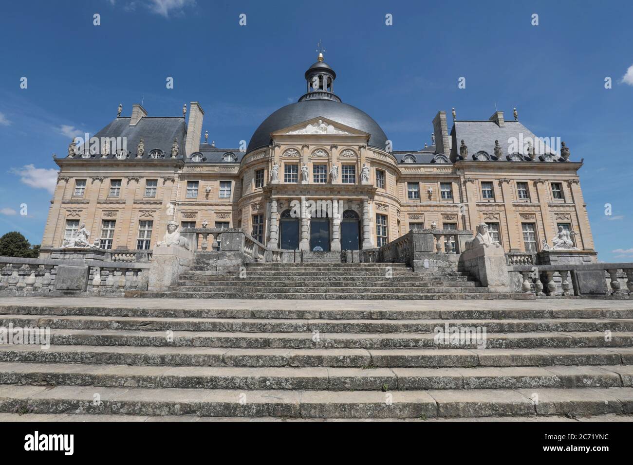 PALACE OF VAUX LE VICOMTE Stock Photo