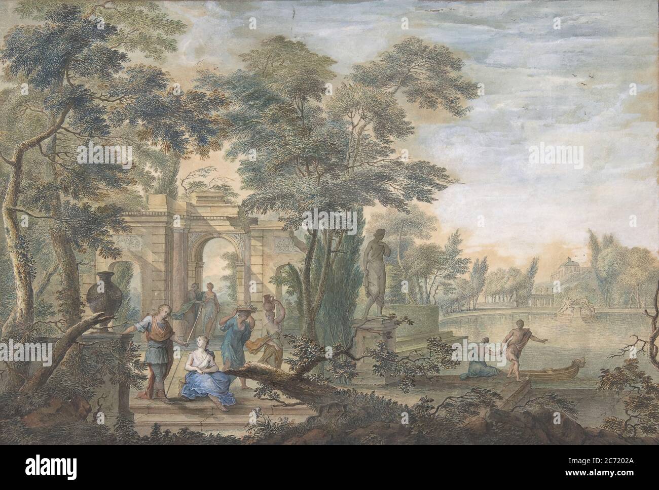 18th landscape garden painting hi-res stock photography and images - Alamy