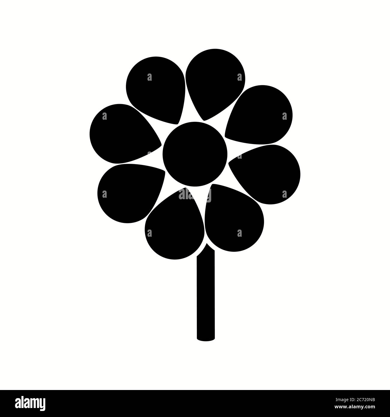 Unique Flower Vector Glyph Icon Stock Vector Image & Art - Alamy