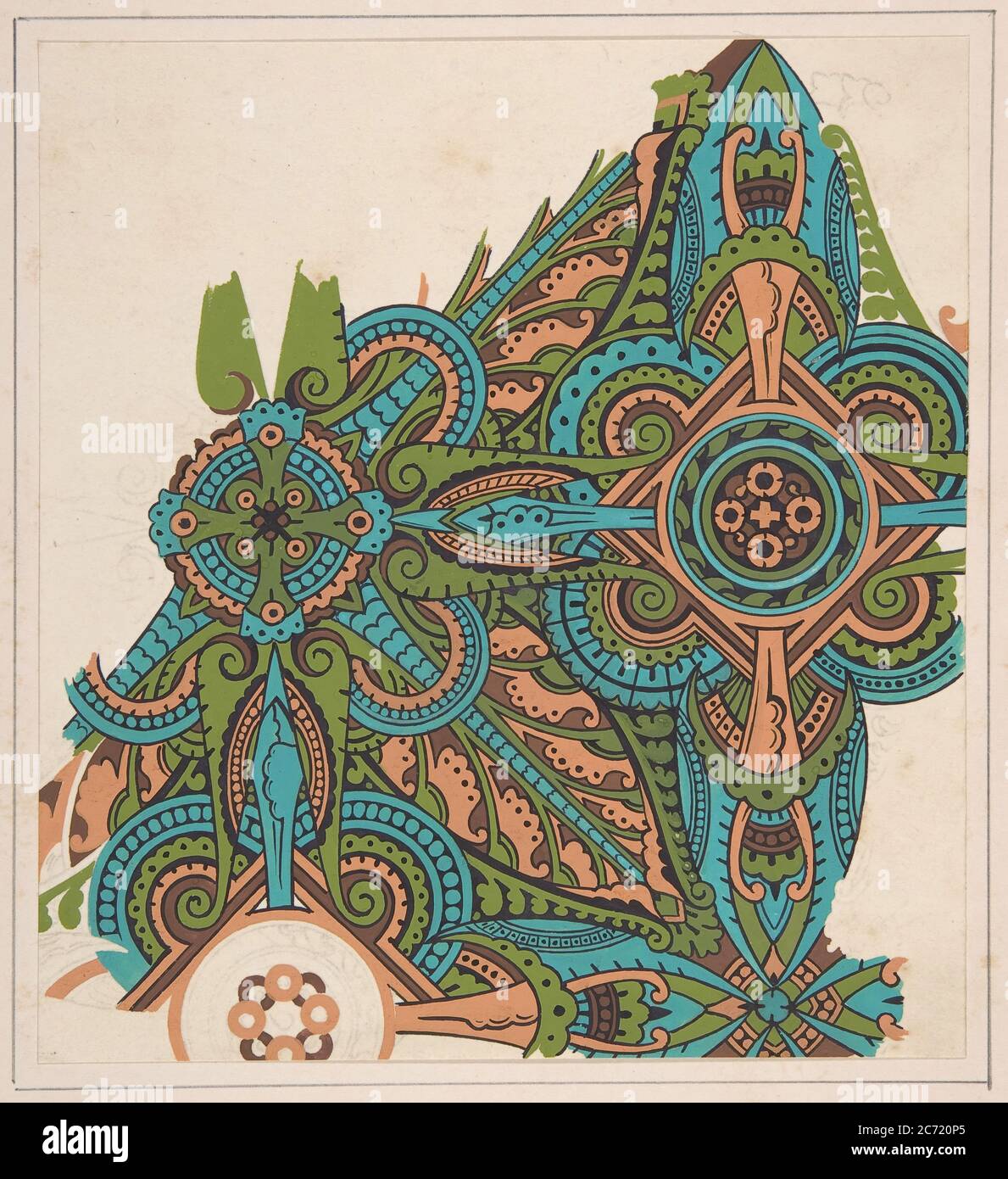 Design drawing ca 1883 based on earlier design Stock Photo Alamy