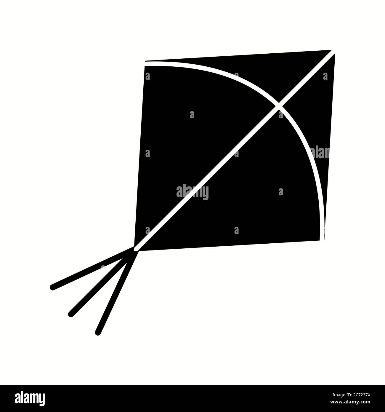 Unique Kite Vector Glyph Icon Stock Vector