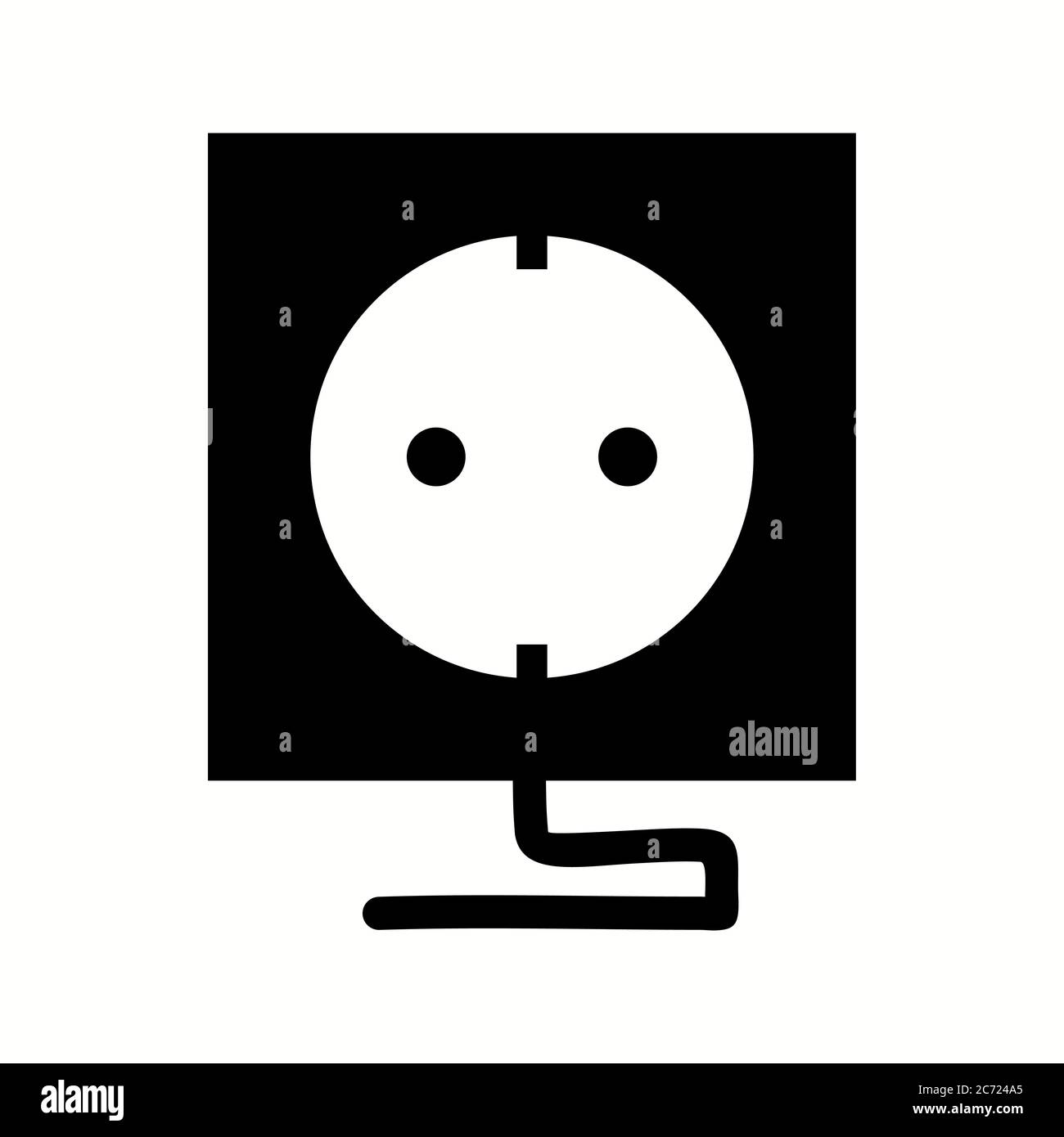 Unique Socket Vector Glyph Icon Stock Vector