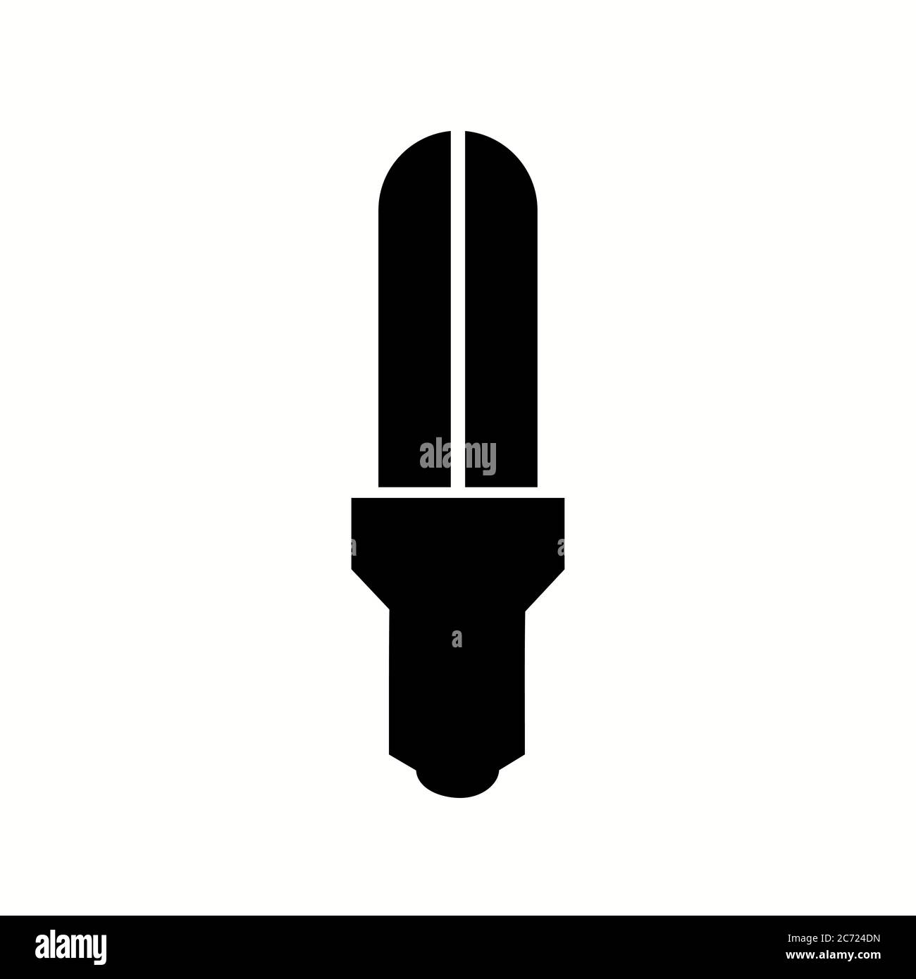 Unique Energy Saver Bulb Vector Glyph Icon Stock Vector
