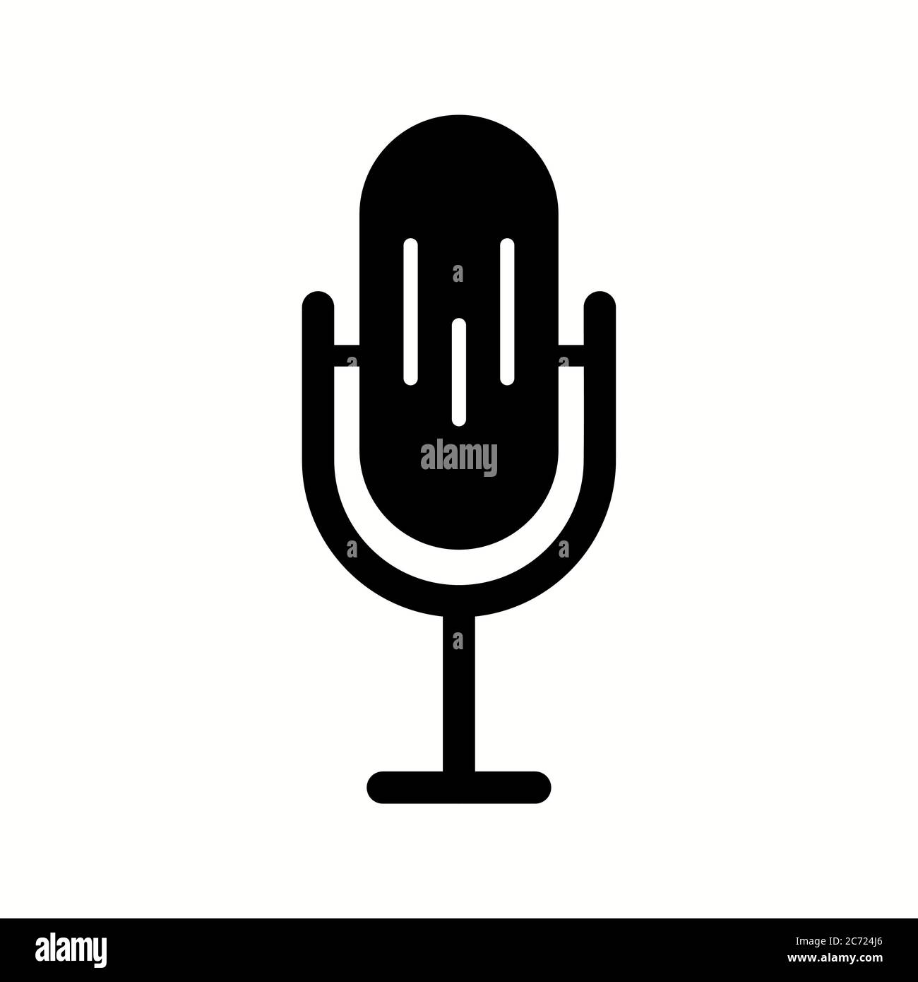 Unique Mic Vector Glyph Icon Stock Vector Image & Art - Alamy