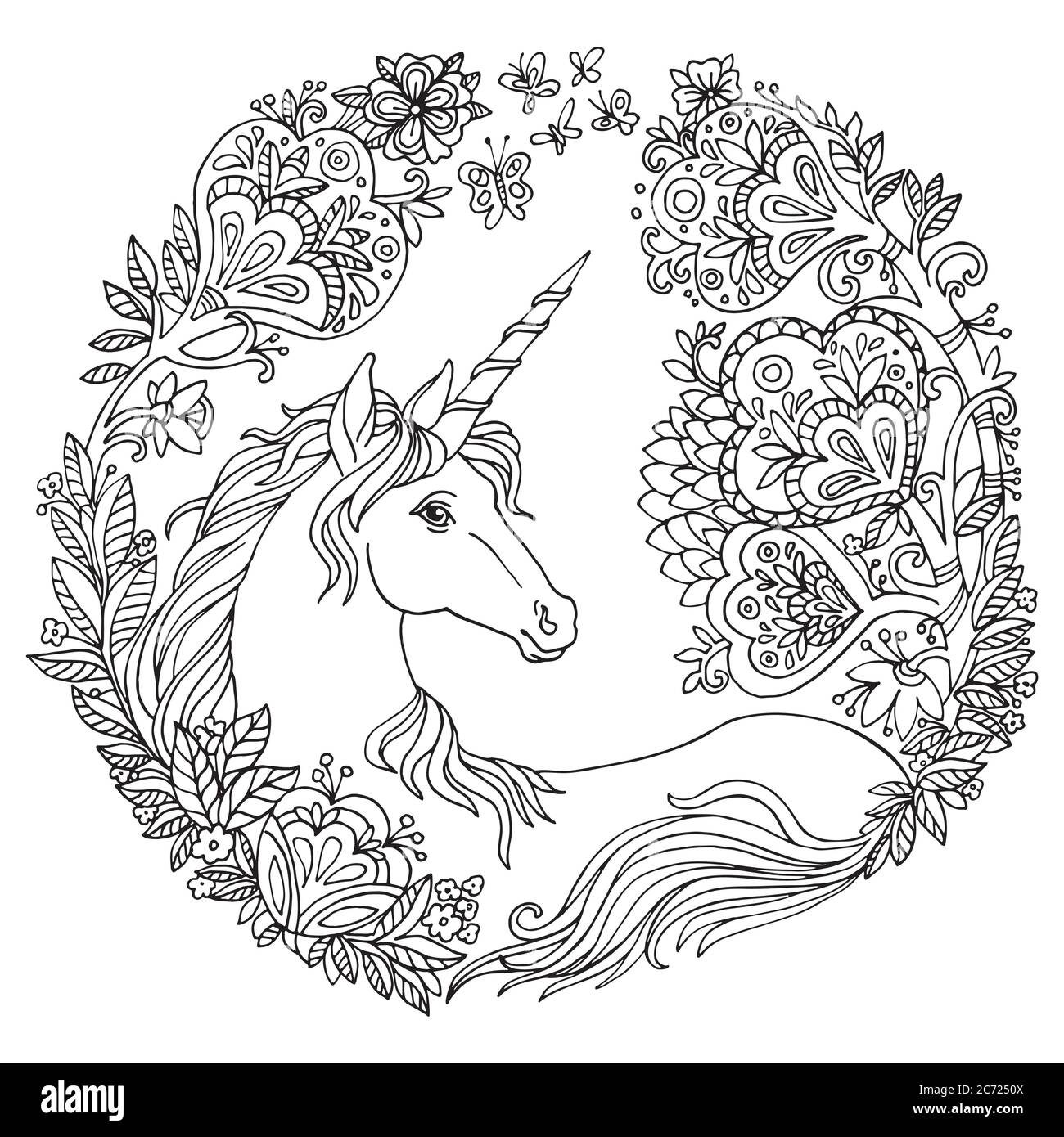 Easy Unicorn Drawing guide for kids with free printable