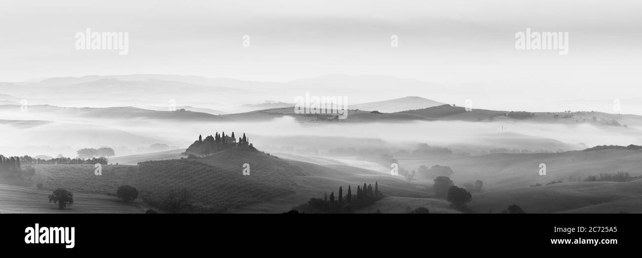 Famous places in tuscany Black and White Stock Photos & Images - Alamy