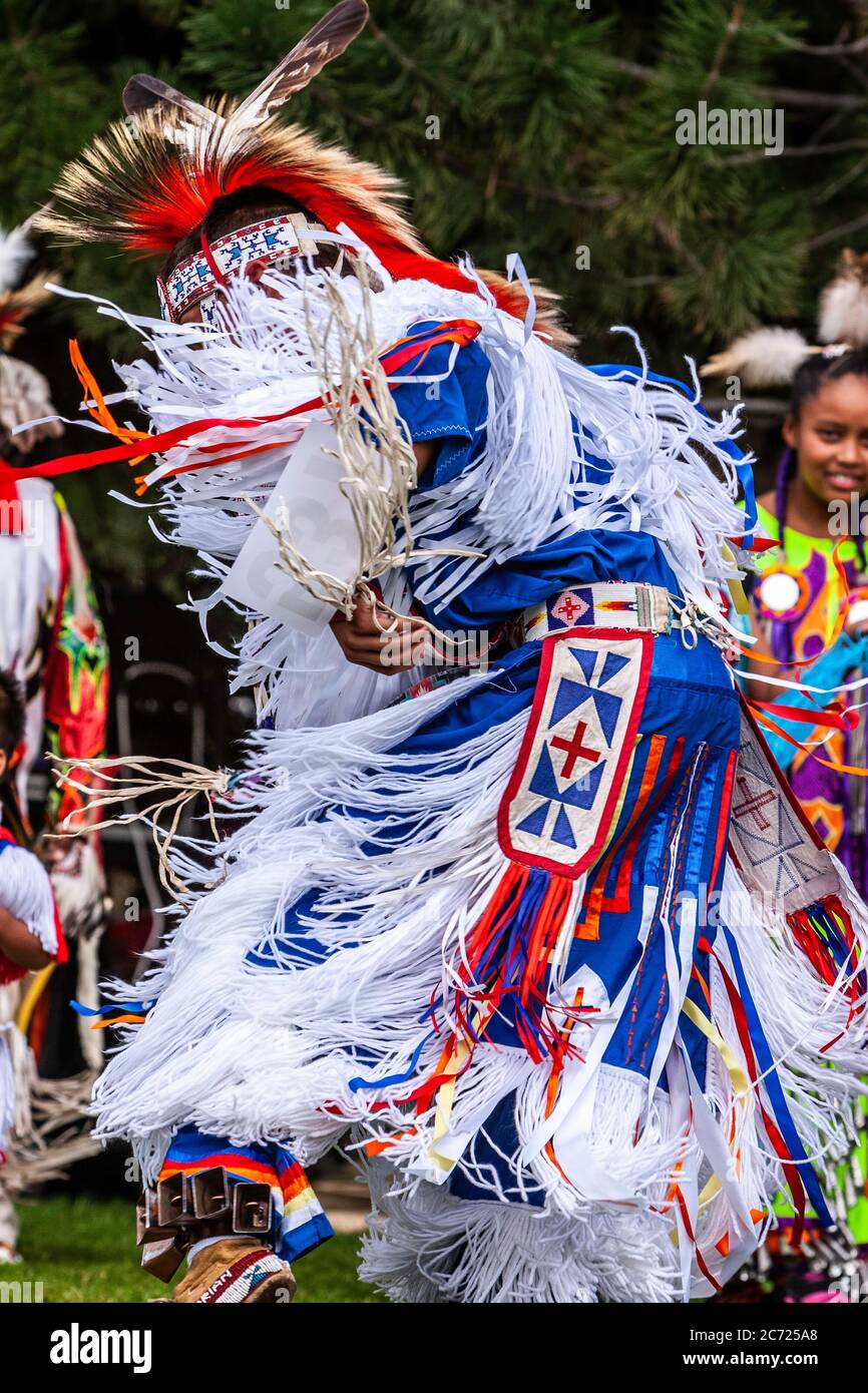 Indian male dancer, Totah Festival Pow Wow, Farmington, New Mexico USA