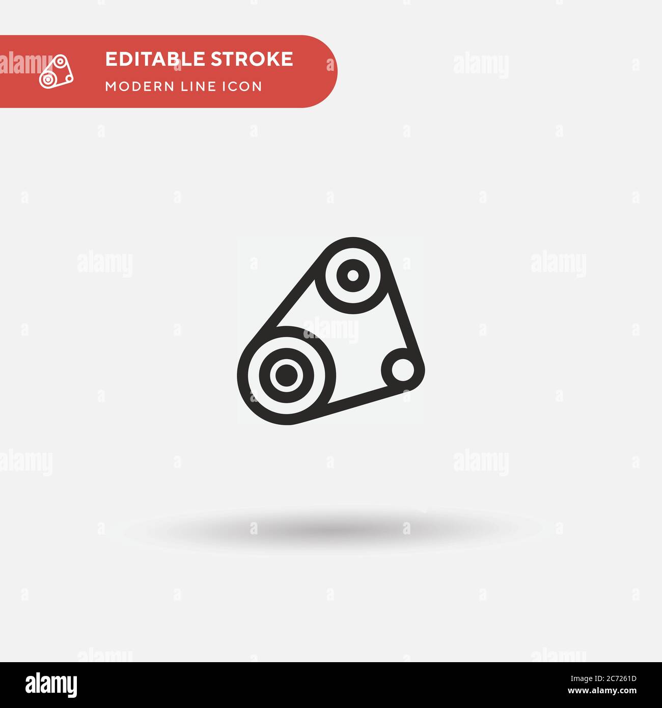 Timing Belt Simple vector icon. Illustration symbol design template for ...