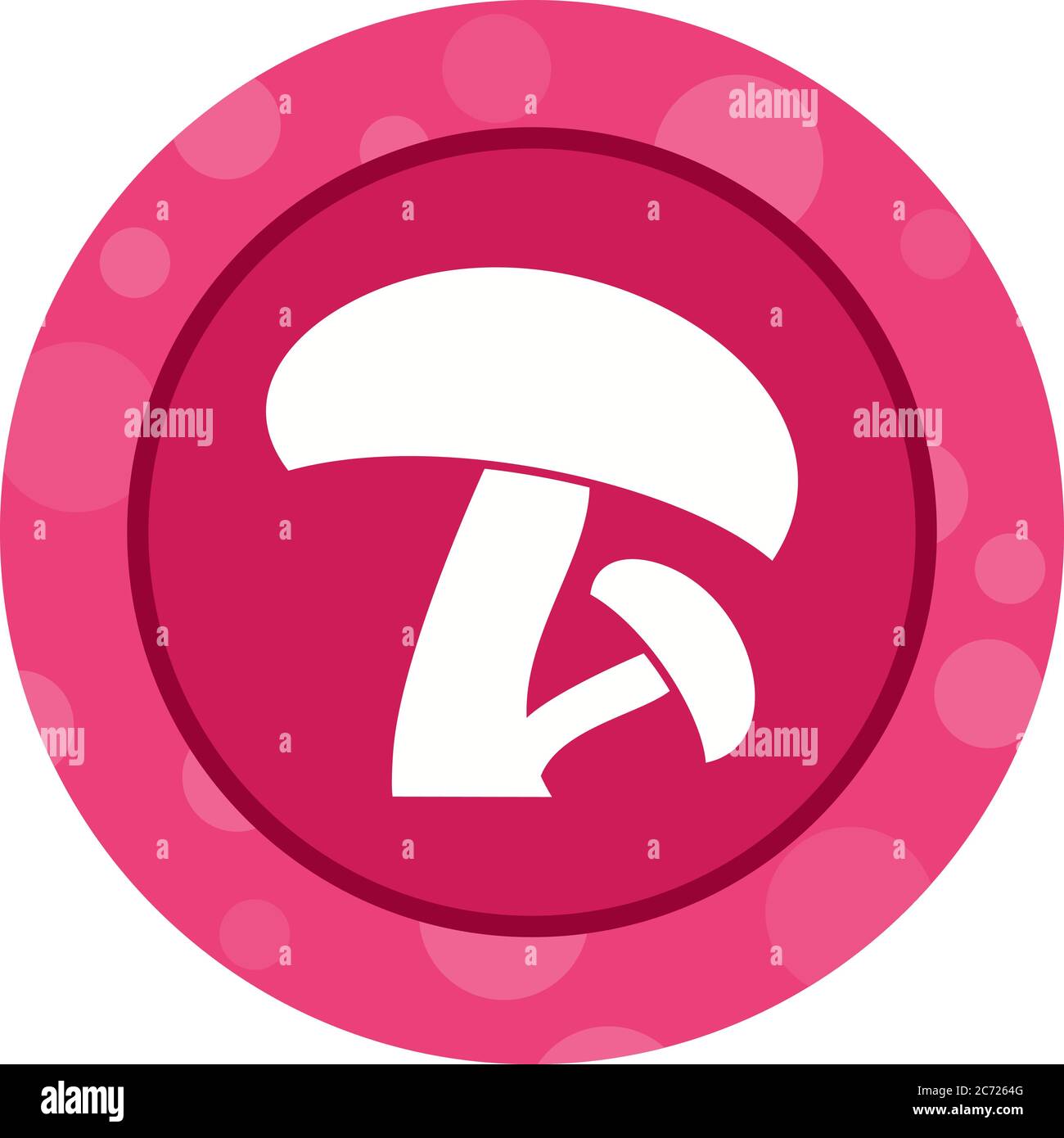 Unique Mushroom Vector Glyph Icon Stock Vector