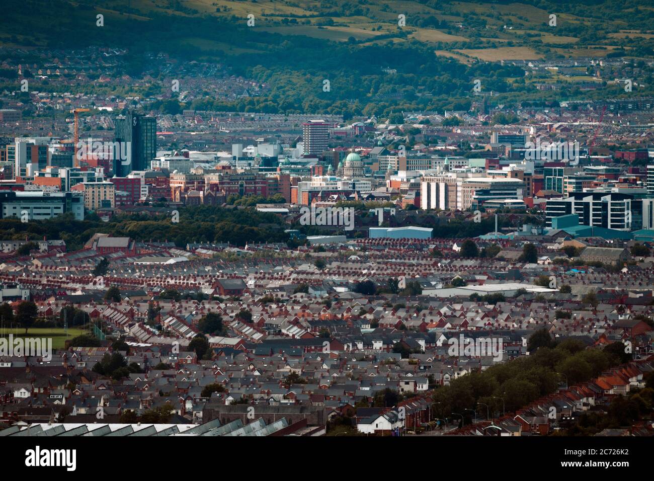 View across Belfast from east to city centre Stock Photo