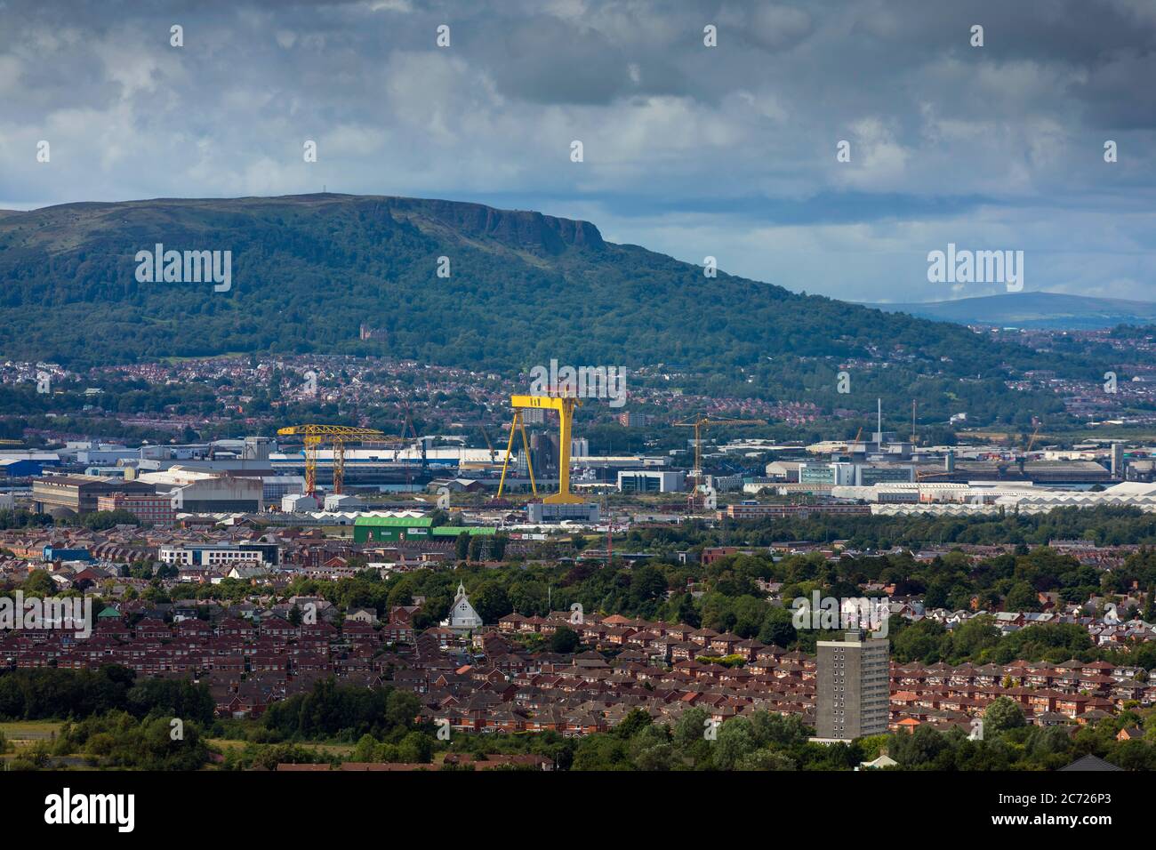 View across Belfast from east to north Stock Photo