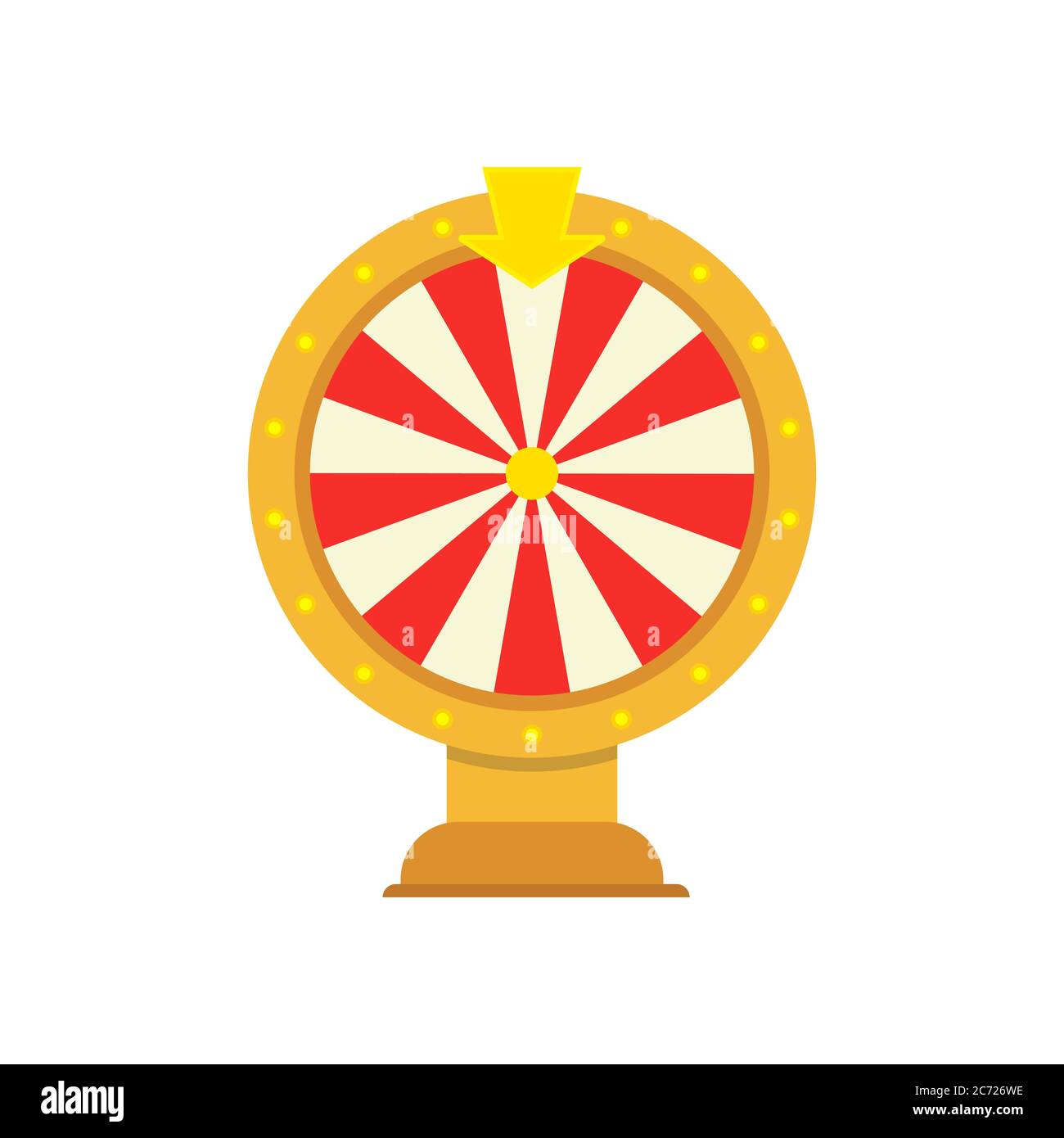 wheel of fortune object isolated on white Stock Vector