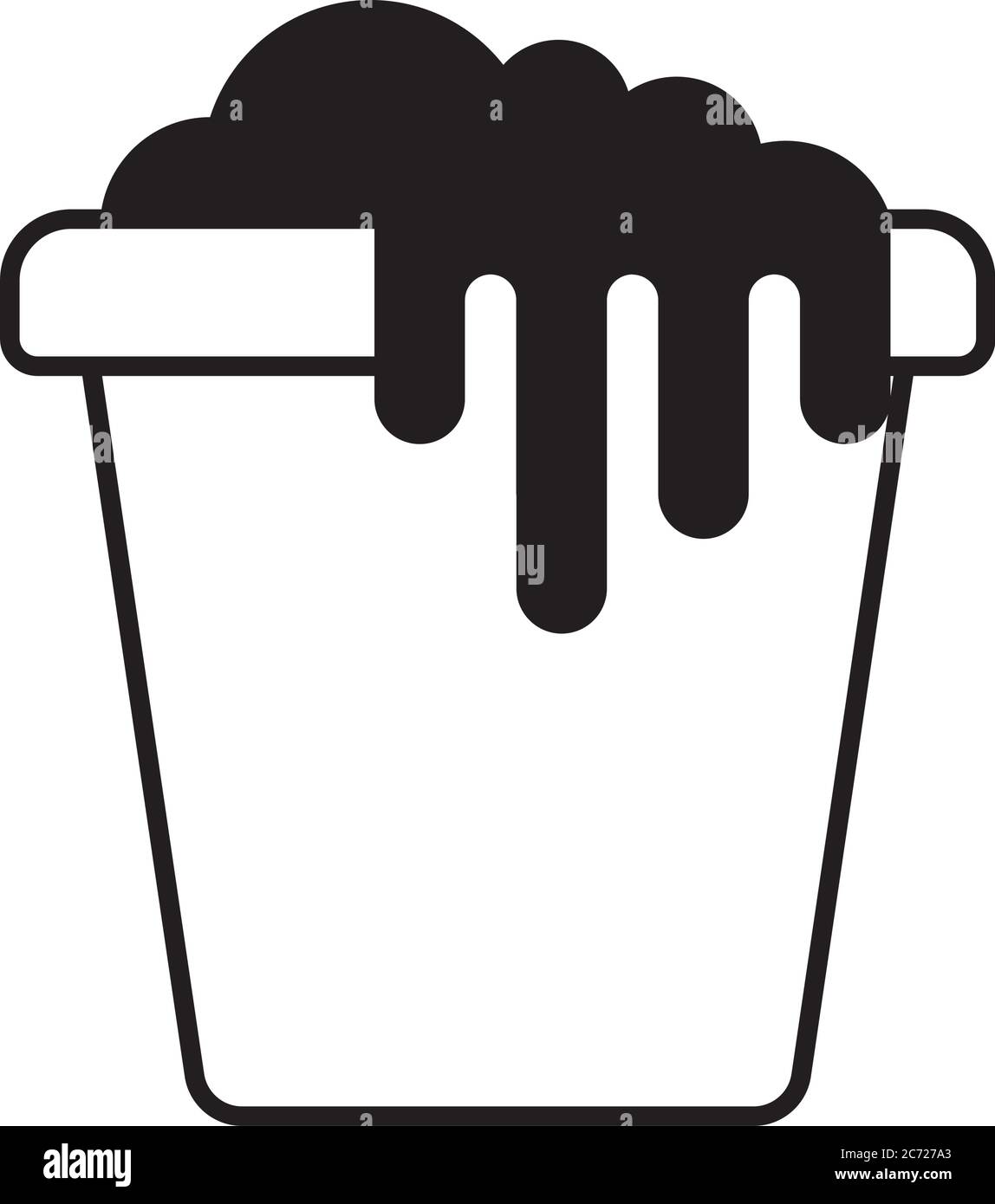 bucket lineal style icon design, Cleaning service wash home and hygiene ...