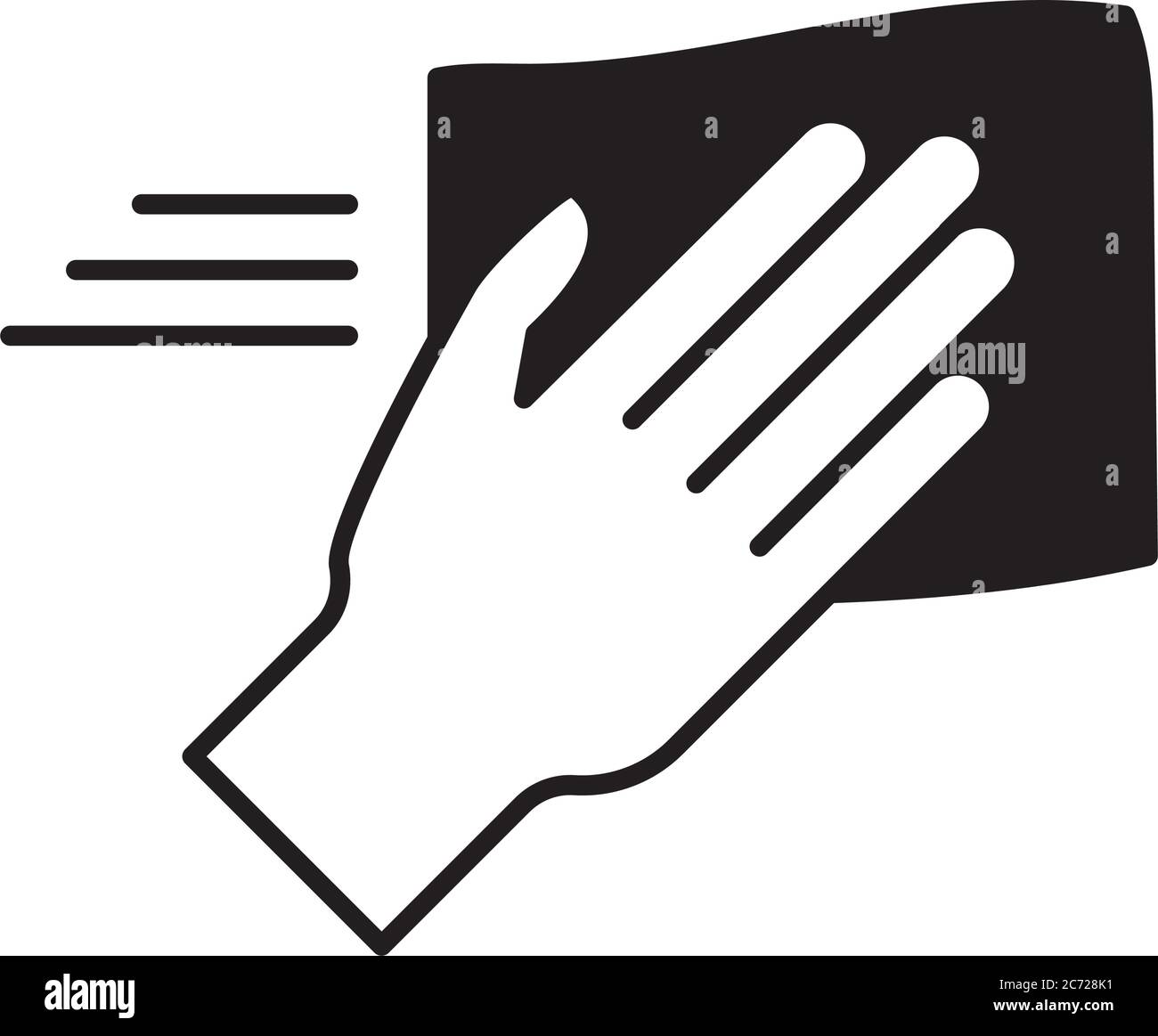 hand with rag lineal style icon design, Cleaning service wash home and ...
