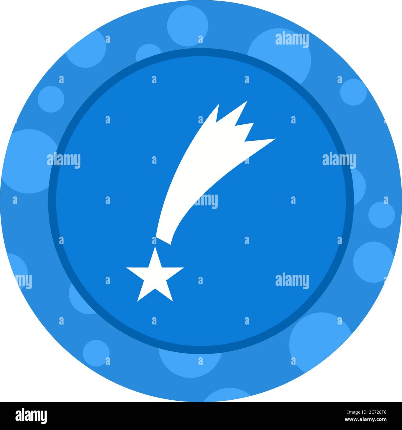 Unique Star Falling Vector Glyph Icon Stock Vector