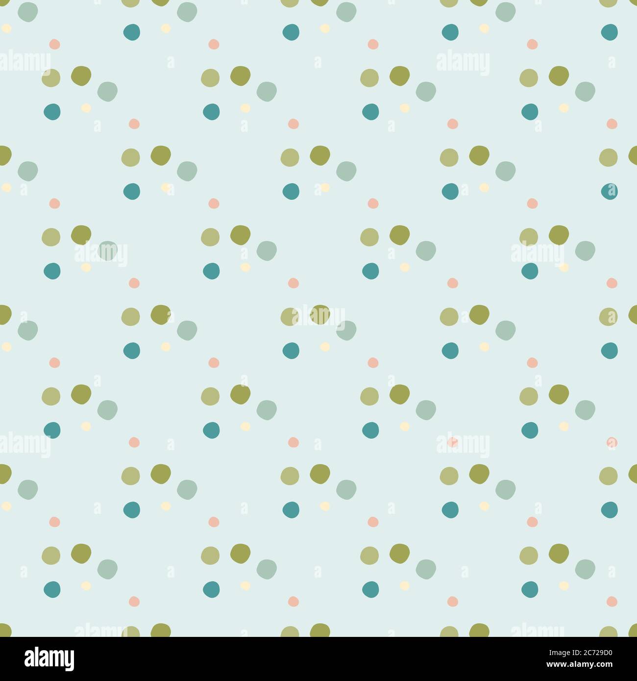 Geometric Polka Dot Seamless Pattern Little Circles In Green Blue Colors On Pastel Light Background Creative Print For Fabric Design Textile Wrapping Cover Wallpaper Vector Illustration Stock Vector Image Art