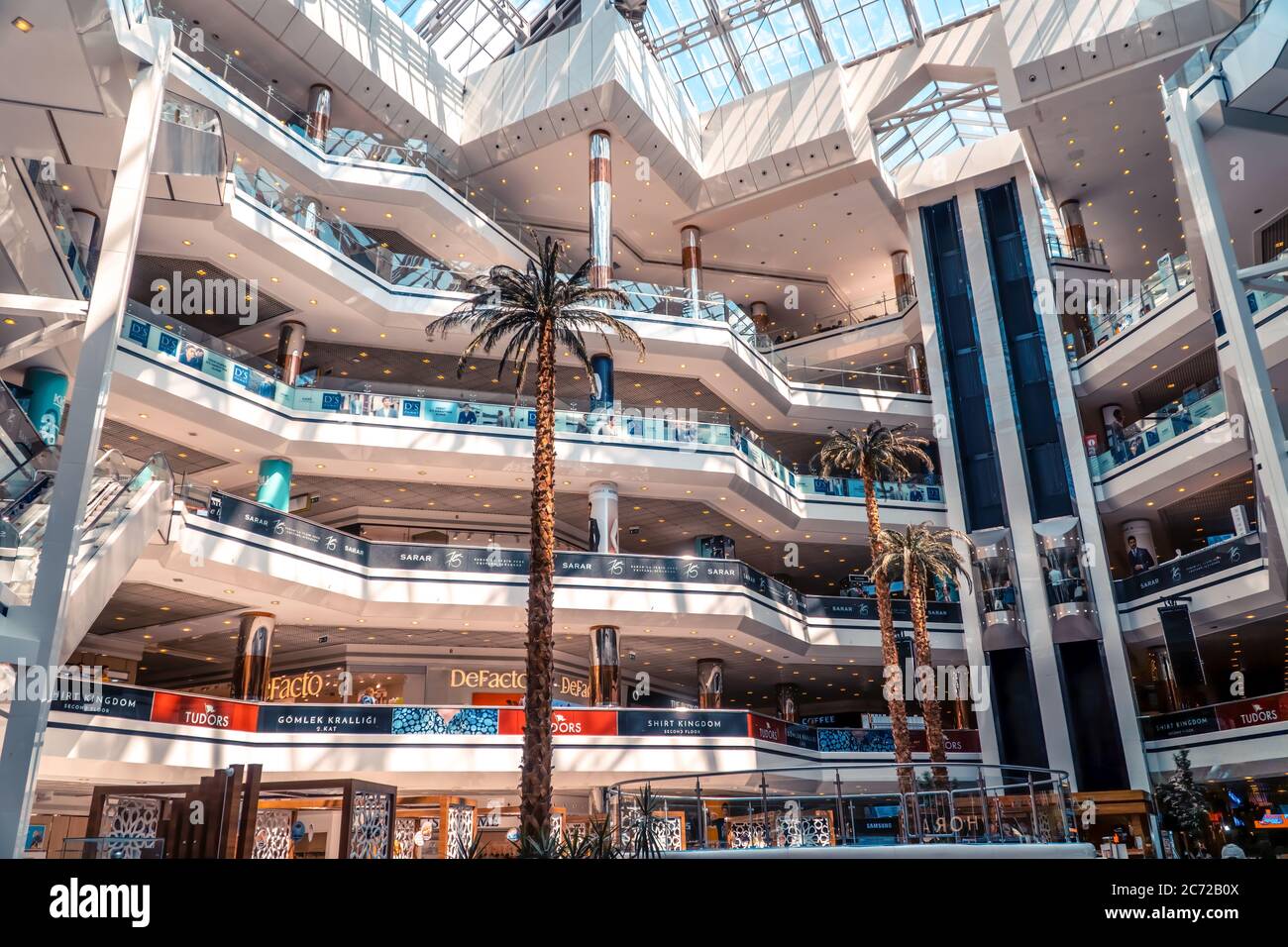 Istanbul, Turkey August 2019 Cevahir Shopping Center. A modern shopping mall located in