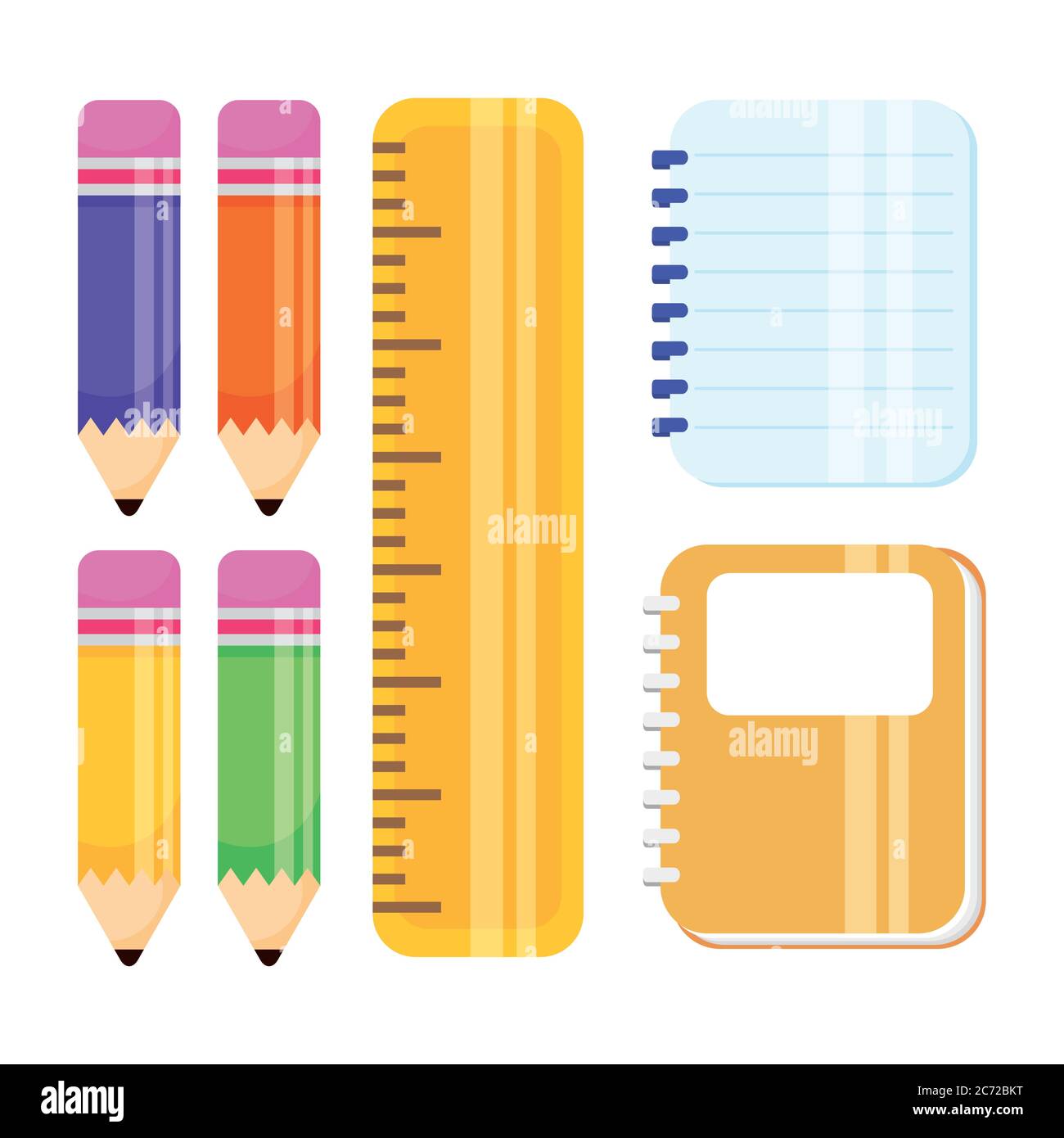 back to school poster with set supplies vector illustration design ...