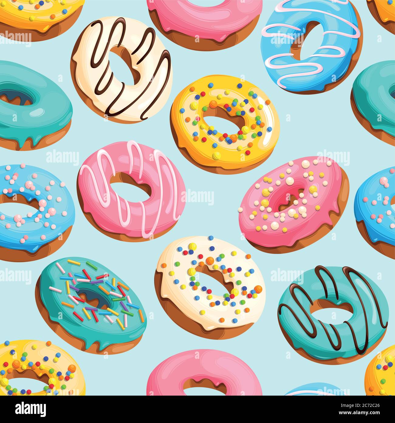 Glazed donuts seamless Stock Vector Image & Art - Alamy