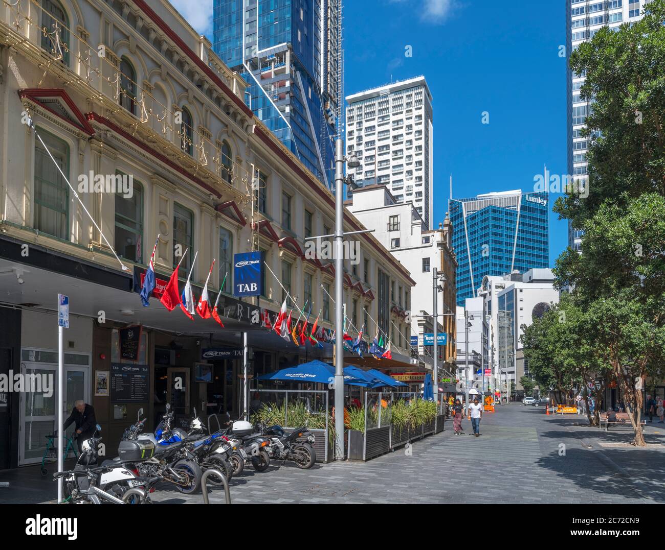 Fort Street in downtown Auckland, New Zealand Stock Photo