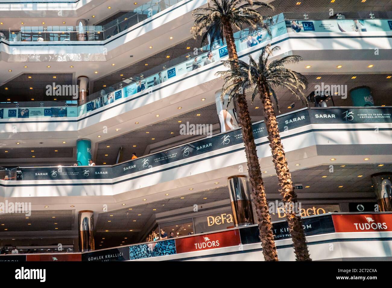 Istanbul, Turkey August 2019 Cevahir Shopping Center. A modern shopping mall located in