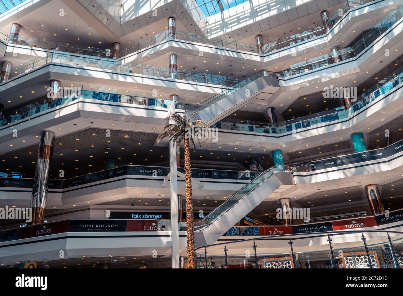 Istanbul, Turkey August 2019 Cevahir Shopping Center. A modern