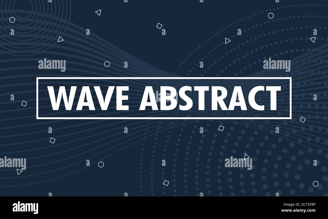 wave abstract with lettering in gray background vector illustration ...