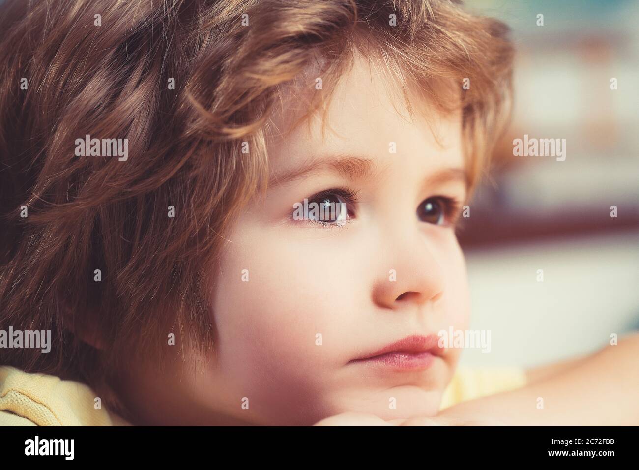 Close up portrait of cute little boy Stock Photo - Alamy
