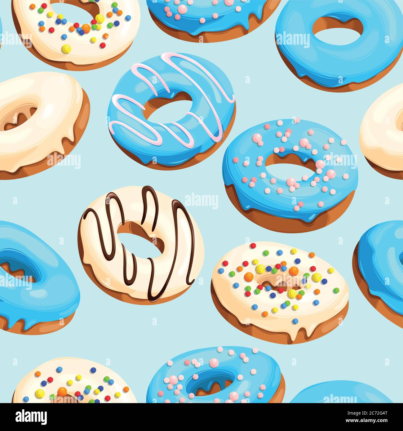 Glazed donuts seamless Stock Vector Image & Art - Alamy