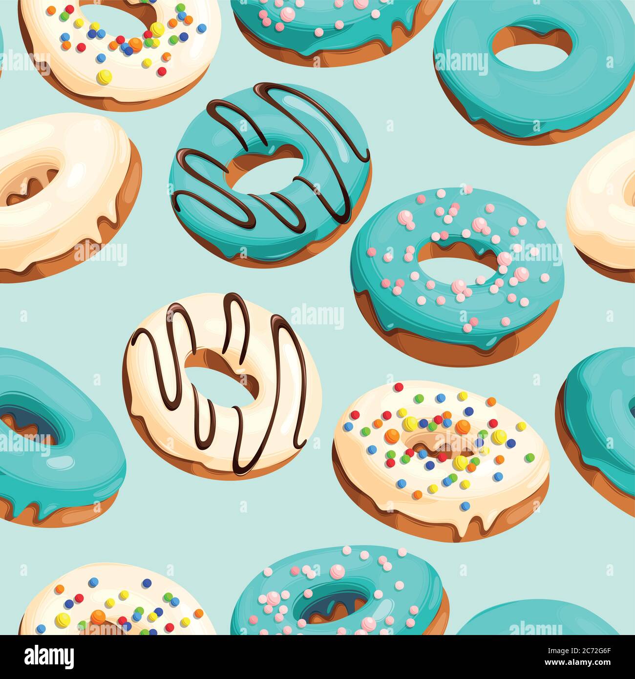 Glazed donuts seamless Stock Vector Image & Art - Alamy