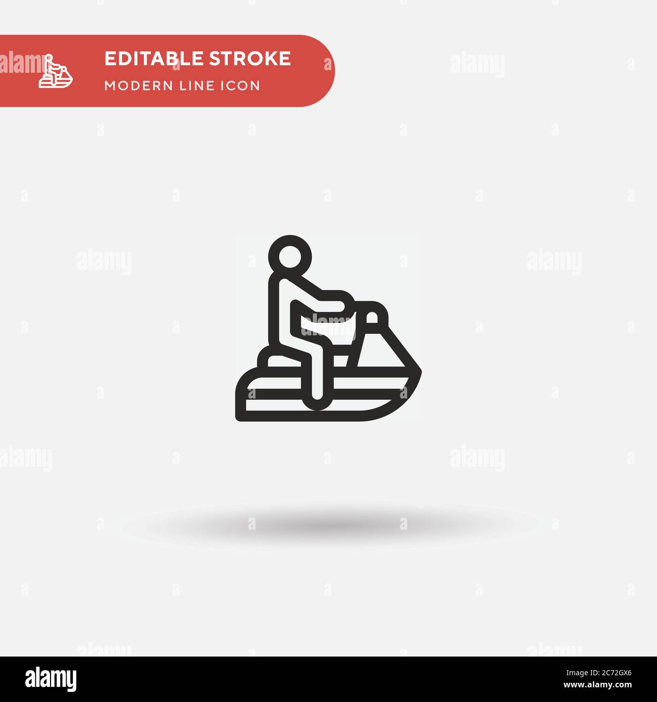 Jet Ski Simple vector icon. Illustration symbol design template for web