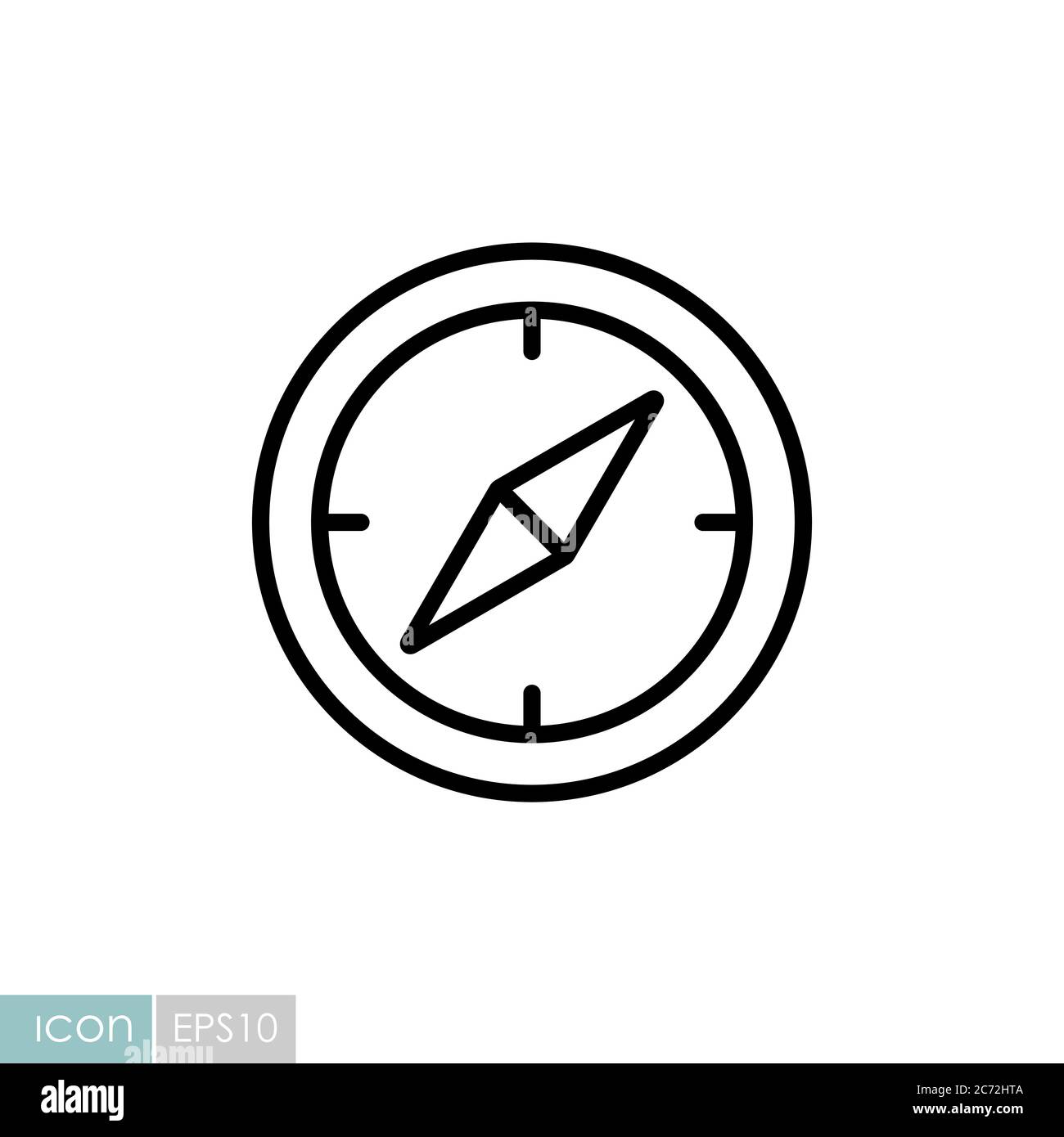 Compas vector icon. Navigation sign. Graph symbol for travel and ...
