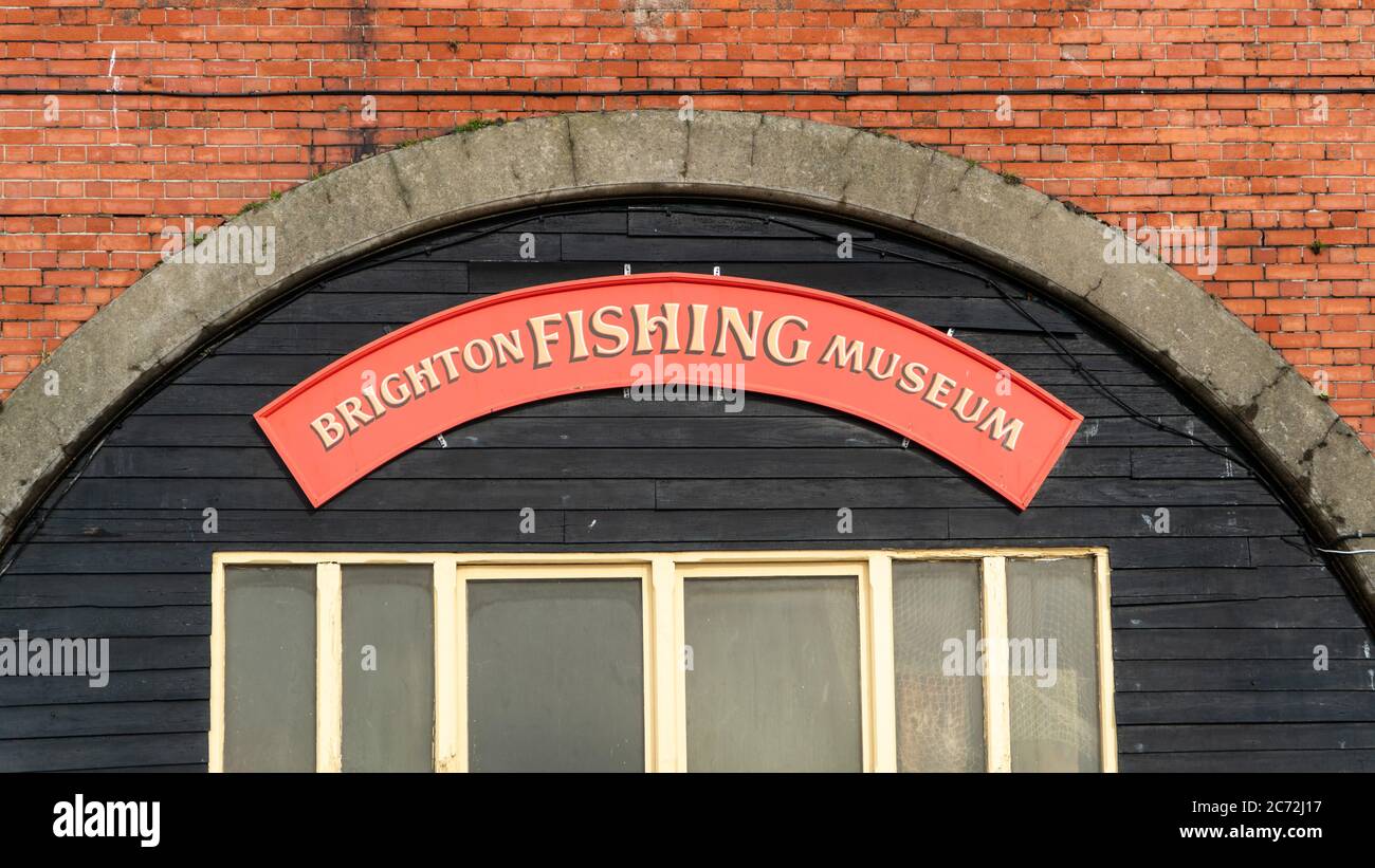 Brighton fishing museum sign hi-res stock photography and images - Alamy