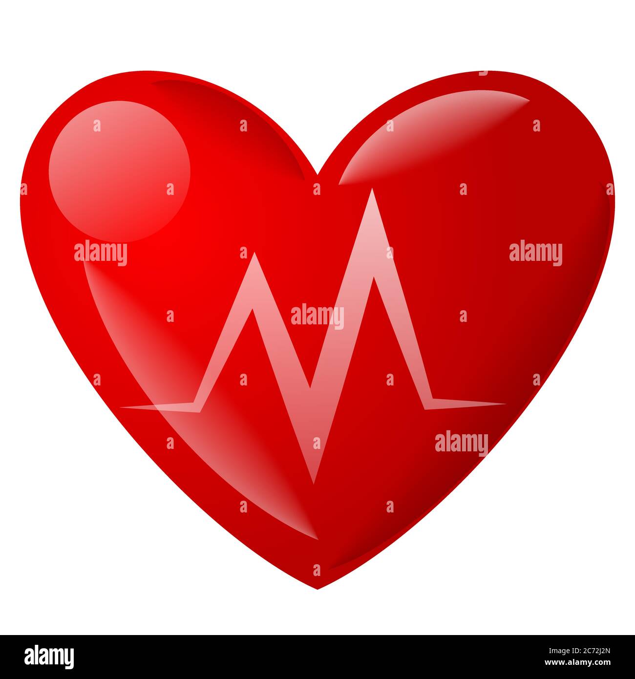 illustration of the heart pulse cardiogram icon and symbol Stock Vector ...