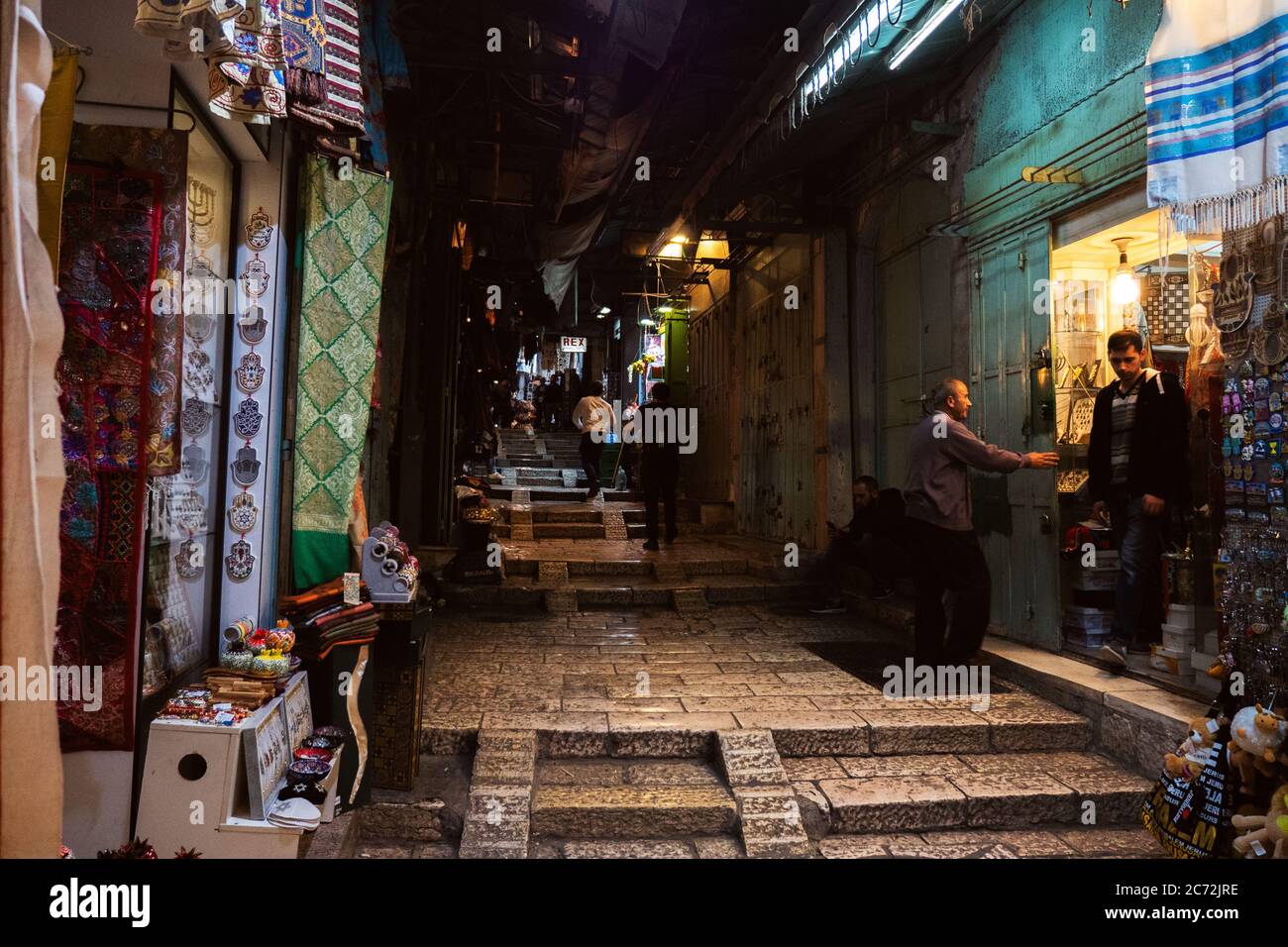 Street shops, city of Jerusalem Israel Stock Photo Alamy