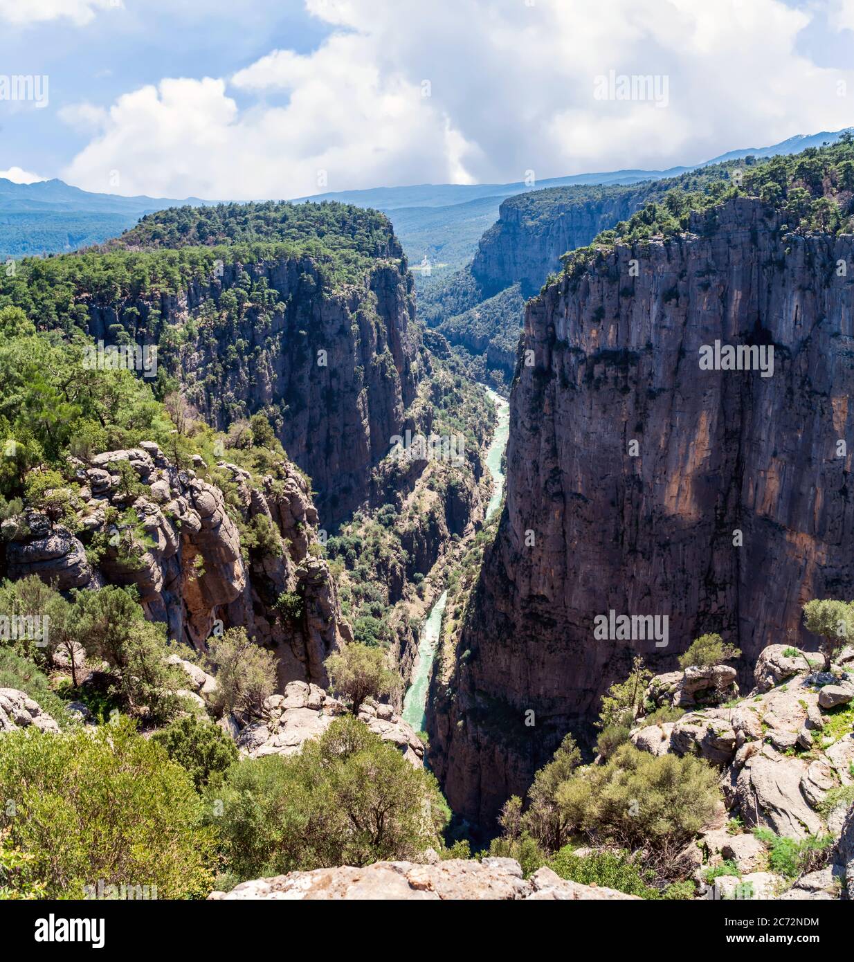 Tazi Canyon and cliffs landscape from Manavgat, Antalya,Turkey Stock Photo