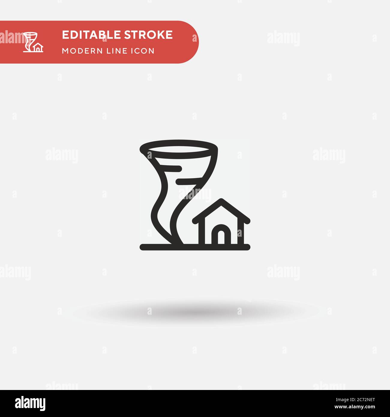 Tornado Simple vector icon. Illustration symbol design template for web ...