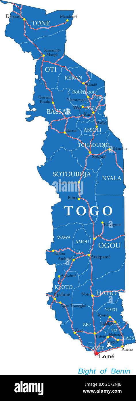 Togo Map High Resolution Stock Photography And Images Alamy