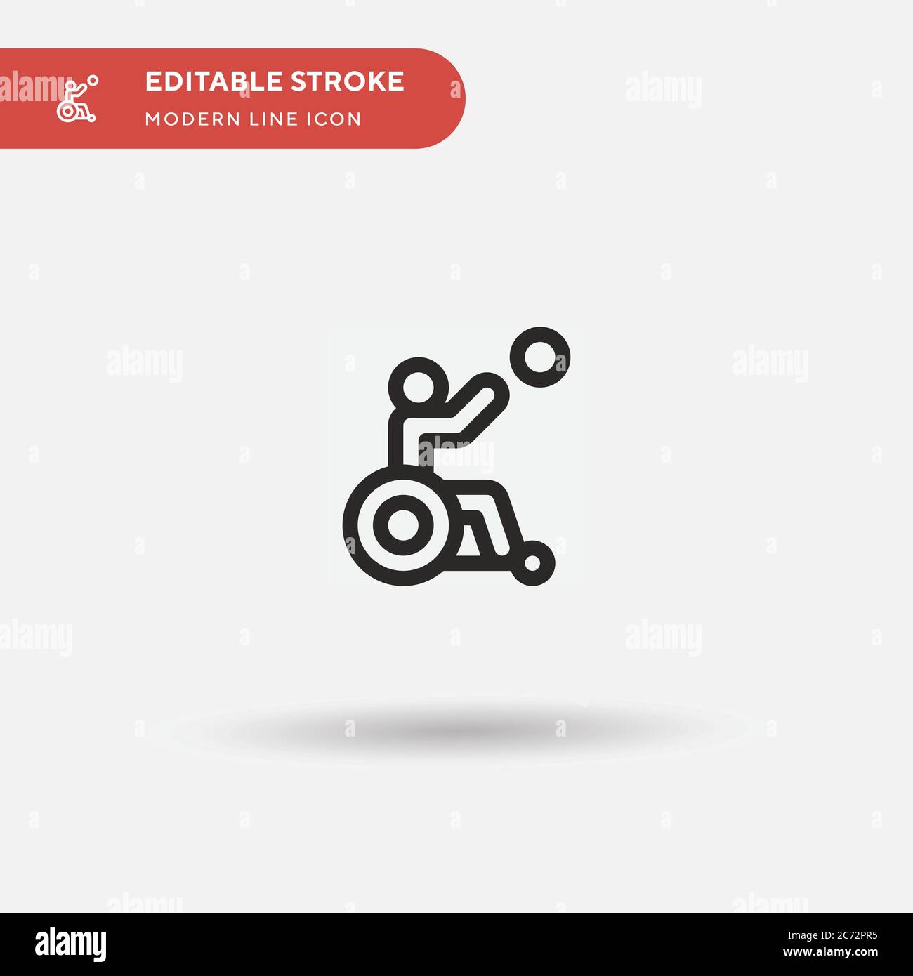Wheelchair Basketball Simple vector icon. Illustration symbol design