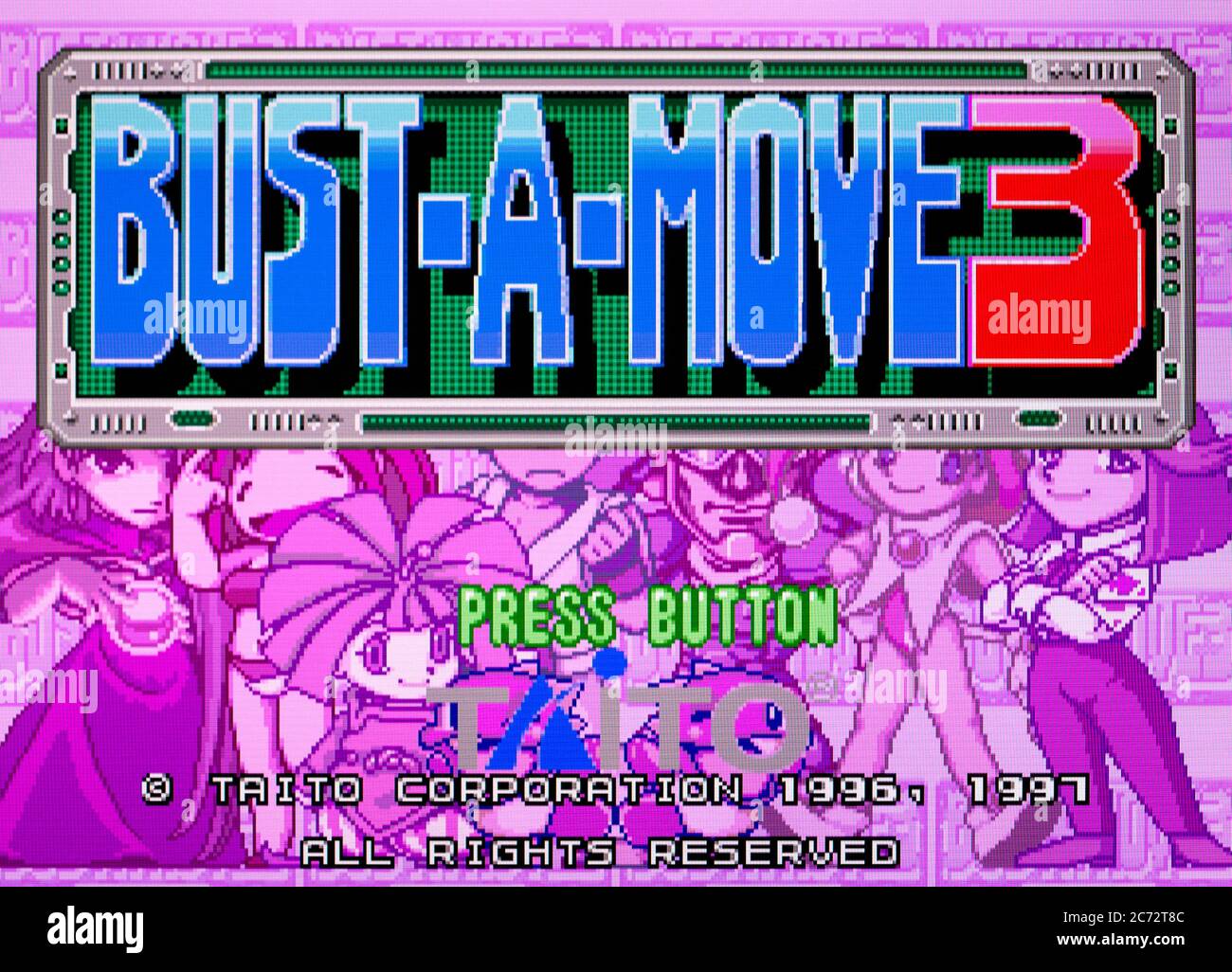 Bust A Move 3 - Sega Saturn Videogame - Editorial use only Stock Photo