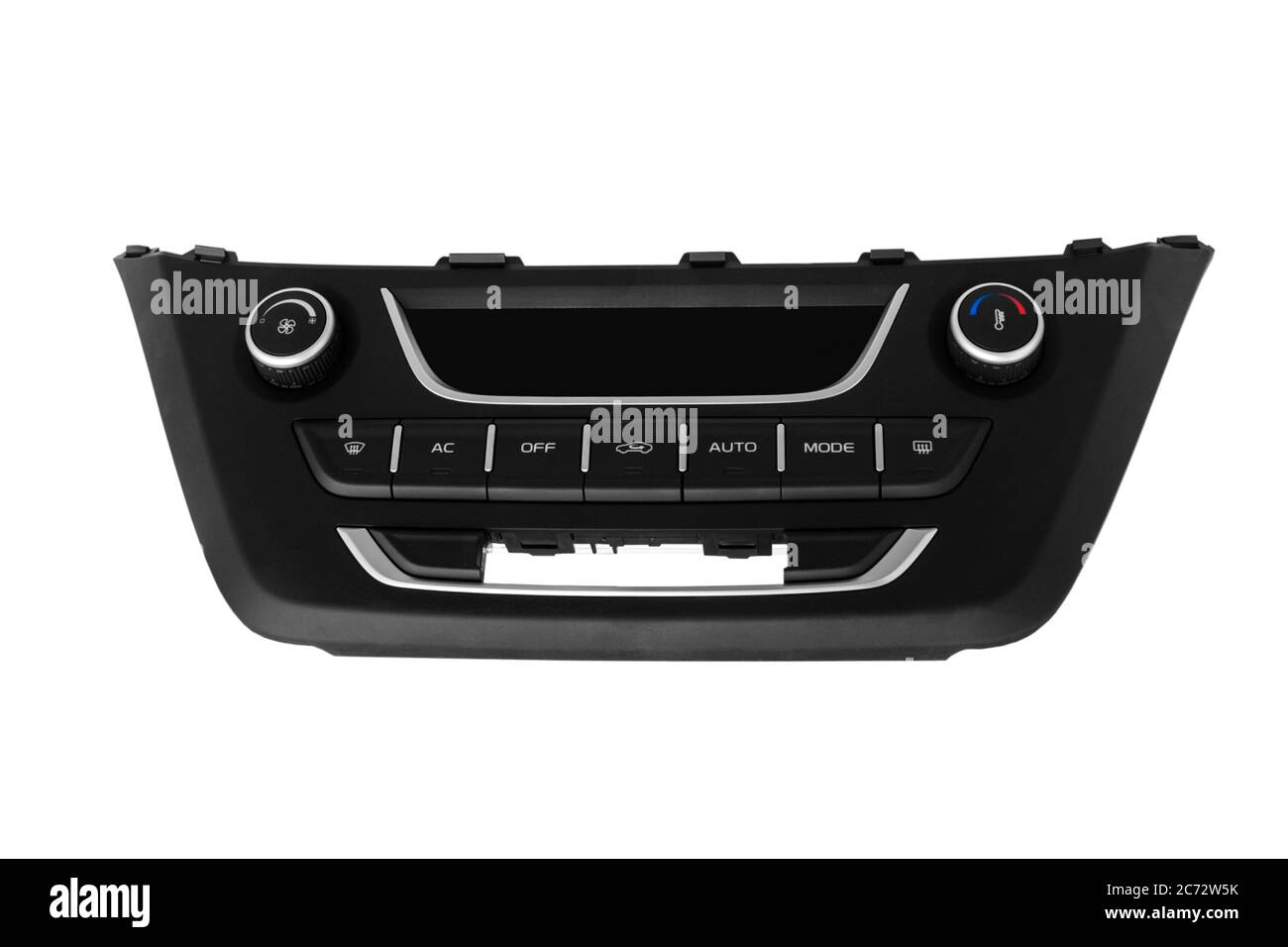 new plastic car climate control control panel on a white background Stock Photo